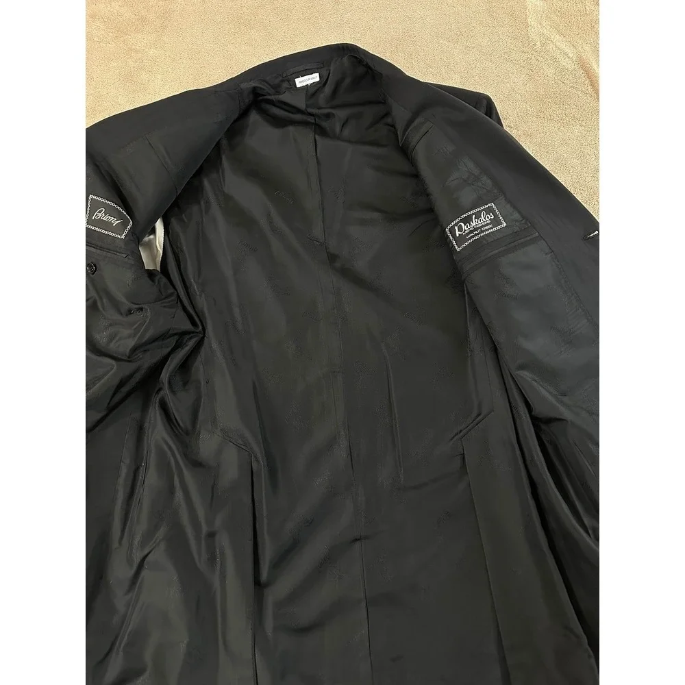 Brioni‎ Nomentano Blazer Mens 46L Black Pinstripe Wool Sport Coat Italy EUC